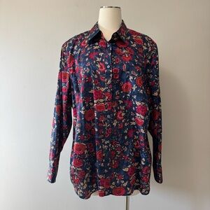 Ralph Lauren Red and Blue Floral Shirt